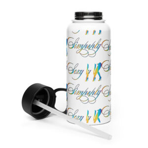 Still sexy Stainless steel water bottle with a straw lid